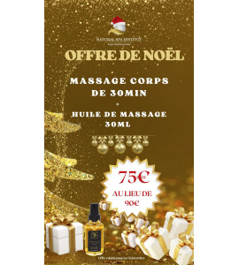 OFFRE DE NOEL : massage 30 min +huile My Spa 30 ml